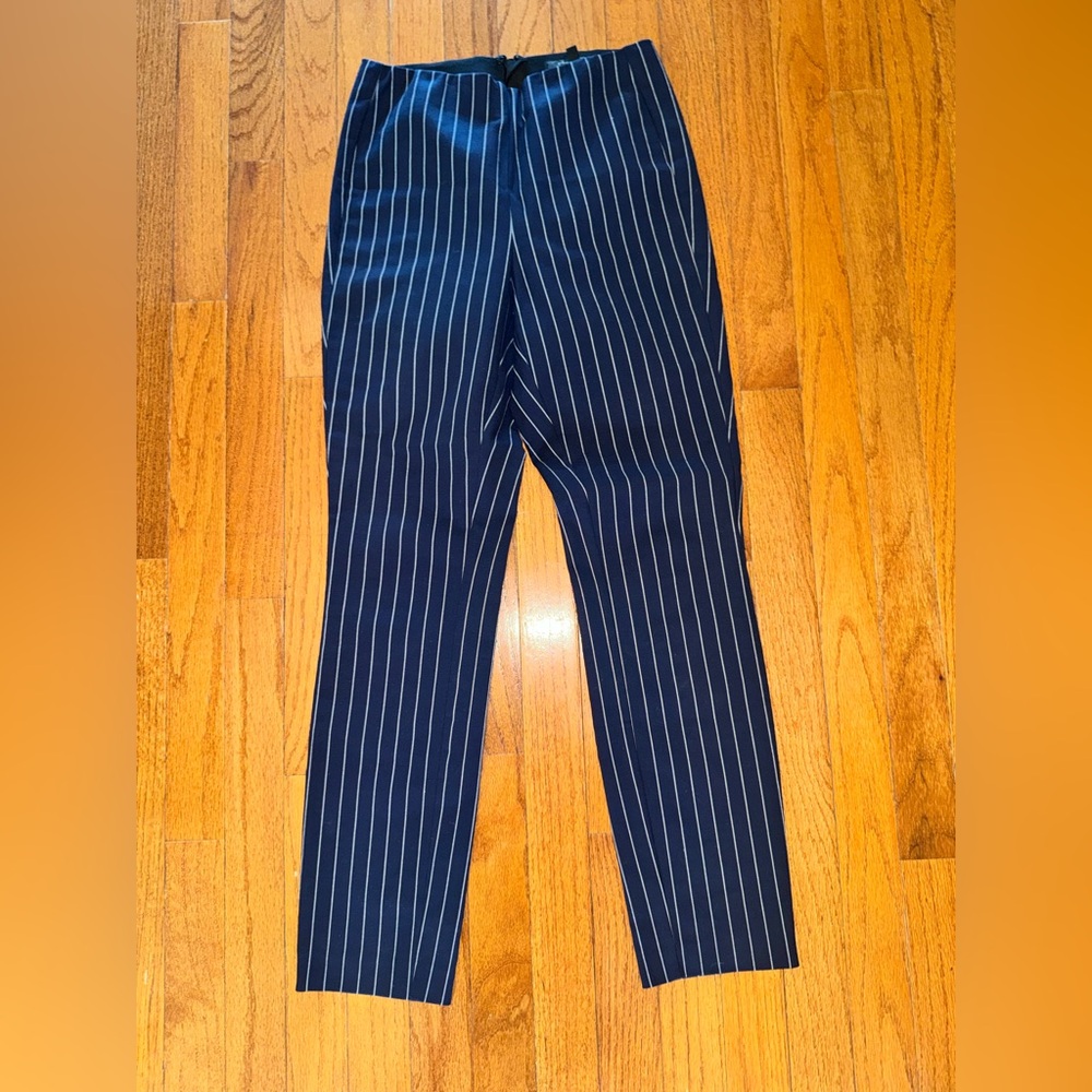 rag & bone Navy Pinstripe Straight-Leg Dress Pants